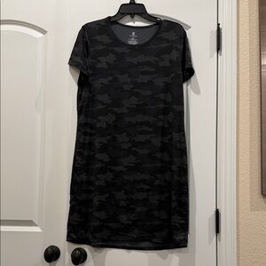 Kyodan Black Camouflage Mini Dress